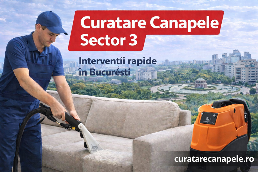 Curatare canapele Sector 3 Bucuresti la domiciliu