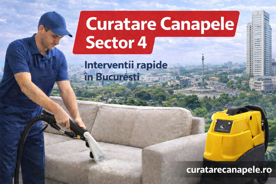 Curatare canapele Sector 4 Bucuresti la domiciliu