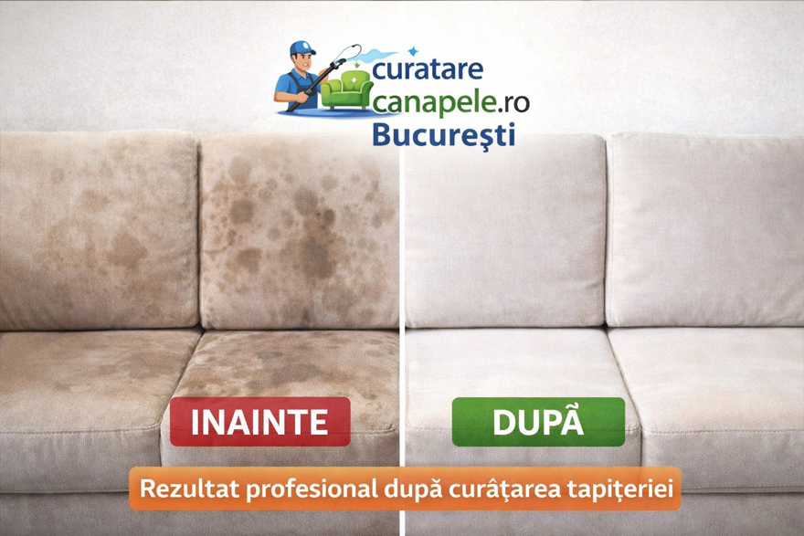 curatare canapele inainte dupa bucuresti